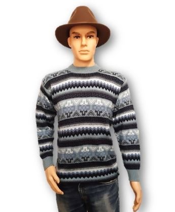 Alpaka wolle pullover herren himmelblau Alpaka pullover Alpaka